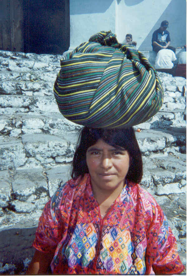 Mayan woman with bundle