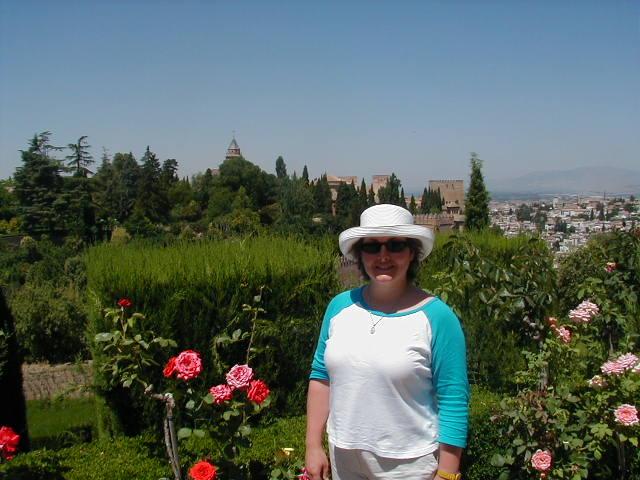 Andy in the Generalife gardens